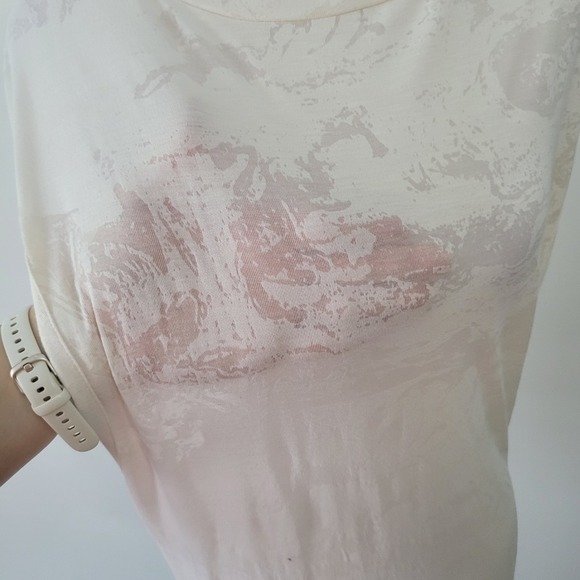 VARLEY Womens XSmall Cream Marbled Pattern Sleeveless Top - Picture 2 of 9